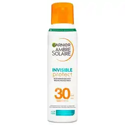 Trekpleister Garnier Ambre Solaire Invisible Protect SPF30 Beschermende Mist aanbieding