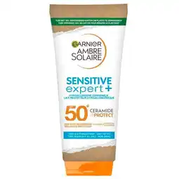 Trekpleister Garnier Ambre Solaire Sensitive Expert+ SPF50+ Hypoallergene Zonnebrandmelk aanbieding