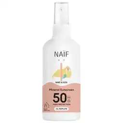 Trekpleister Naïf Baby & Kids Mineral Sunscreen SPF50 Zonnespray aanbieding