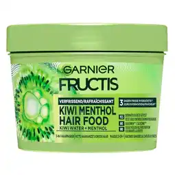 Trekpleister Garnier Fructis Kiwi Menthol Hair Food Haarmasker aanbieding