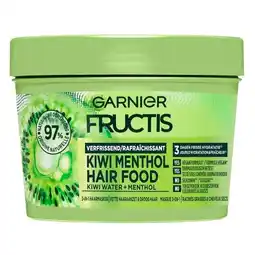 Trekpleister Garnier Fructis Kiwi Menthol Hair Food Haarmasker aanbieding