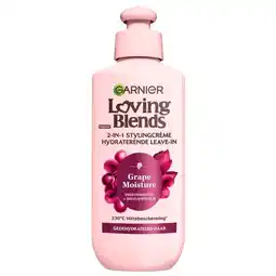 Trekpleister Garnier Loving Blends Grape Moisture 2-in-1 Hydraterende Leave-In Stylingcrème aanbieding