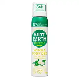 Trekpleister Happy Earth Deodorant Jasmine Ho Wood Whole Body Deo Spray aanbieding