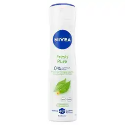 Trekpleister NIVEA Fresh Pure Deodorant Spray aanbieding