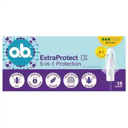Trekpleister o.b. ExtraProtect 5-in-1 Protection Normal Tampons aanbieding