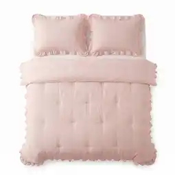 Wehkamp W seersucker dekbed zonder overtrek met kussensloop Lazy - ruffles aanbieding