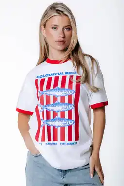 Wehkamp Colourful Rebel T-shirt met print - wit aanbieding