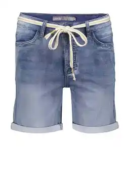 Wehkamp Geisha slim regularwaist short medium blue denim aanbieding