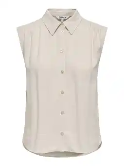 Wehkamp ONLY CARMAKOMA blouse met linnen beige aanbieding