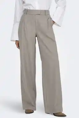 Wehkamp ONLY straight highwaist pantalon zand aanbieding