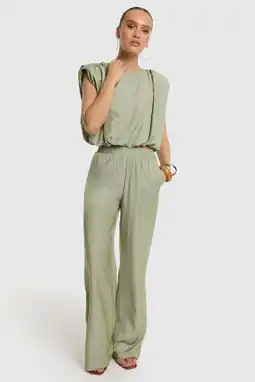 Wehkamp Refined Department wide leg broek - groen aanbieding