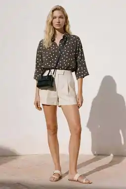 Wehkamp VERO MODA blouse met stippen bruin aanbieding
