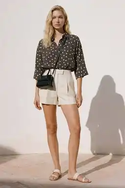 Wehkamp VERO MODA blouse met stippen bruin aanbieding