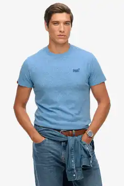 Wehkamp Superdry slim T-shirt blauw aanbieding