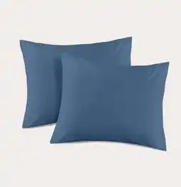 Wehkamp NOUS Living basis kussensloop blauw - (60x70 cm) (set van 2) aanbieding