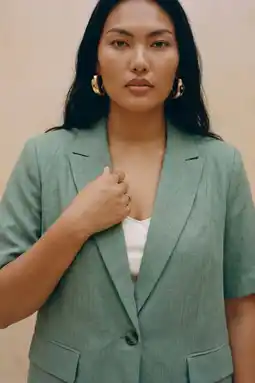 Wehkamp VERO MODA CURVE regular blazer groen aanbieding