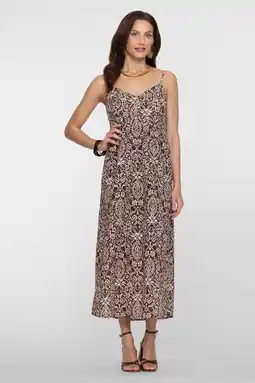 Wehkamp Geisha zomerjurk bruin aanbieding