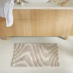 Wehkamp NOUS Living badmat Swirl - zand/off white (80x50 cm) aanbieding