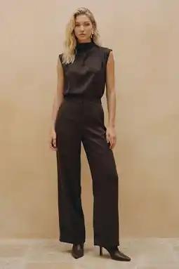 Wehkamp VERO MODA wide leg pantalon - bruin aanbieding