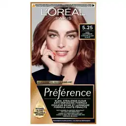 Trekpleister L'Oréal Paris Préférence 5.25 IJzig Lichtbruin Permanente Haarkleuring aanbieding