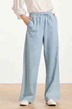 Wehkamp Smashed Lemon highwaist casual broek light blue denim aanbieding