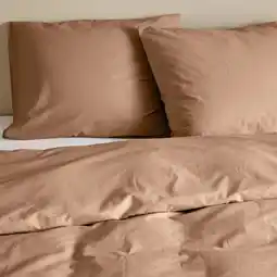 Wehkamp NOUS Living basis dekbedovertrek 2-persoons - mocha mousse (200x200 cm) aanbieding