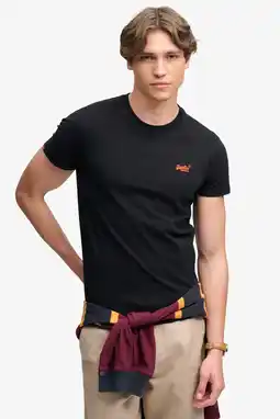 Wehkamp Superdry slim T-shirt zwart aanbieding