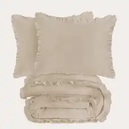 Wehkamp NOUS Living katoenen ruffle dekbedovertrek lits-jumeaux (240x220 cm) aanbieding