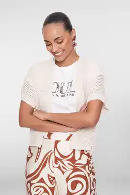 Wehkamp Geisha gebreid vest gehaakt ecru aanbieding