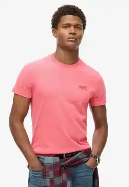 Wehkamp Superdry slim T-shirt roze aanbieding