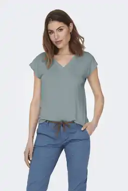Wehkamp ONLY T-shirt turquoise aanbieding
