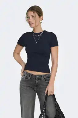 Wehkamp ONLY T-shirt donkerblauw aanbieding