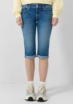 Wehkamp QS capri jeans medium blue denim aanbieding