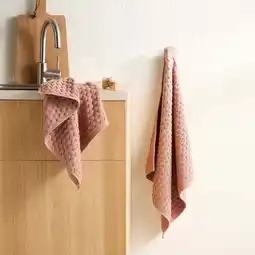 Wehkamp NOUS Living keukendoek oudroze (50x55 cm) (set van 2) aanbieding