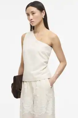 Wehkamp ROUGE EDIT one shoulder top ecru aanbieding