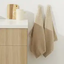 Wehkamp NOUS Living keukendoek zand (50x55 cm) (set van 2) aanbieding