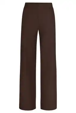 Wehkamp Miss Etam wide leg regularwaist broek bruin aanbieding