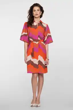 Wehkamp Geisha blousejurk oranje aanbieding