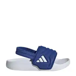 Wehkamp adidas Sportswear Adilette Estrap 2.0 badslippers met hielbandje kobaltblauw/wit aanbieding