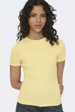 Wehkamp ONLY T-shirt lichtgeel aanbieding