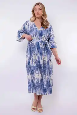 Wehkamp Exxcellent A-lijn jurk blauw aanbieding