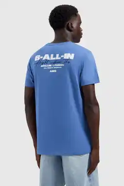 Wehkamp Ballin regular T-shirt met backprint blauw aanbieding
