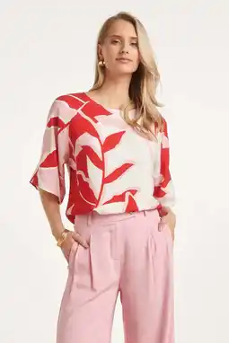 Wehkamp Smashed Lemon blousetop rood aanbieding