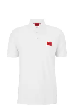Wehkamp HUGO slim polo wit aanbieding