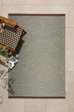 Wehkamp NOUS Living binnen- en buitenvloerkleed groen/donkerbruin (230x160 cm) aanbieding