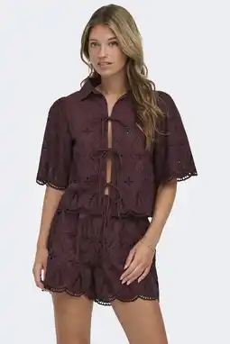 Wehkamp ONLY broderie top - bruin aanbieding