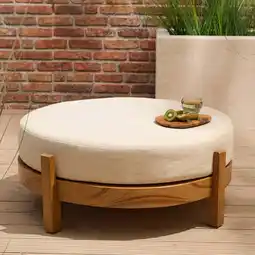 Wehkamp NOUS Garden bijzettafel Rondé teak (Ø90x40) aanbieding