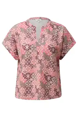 Wehkamp s.Oliver Curve relaxed fit top Plus Size met print - roze aanbieding