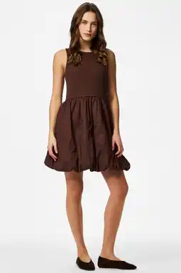 Wehkamp PIECES mini jurk bruin aanbieding