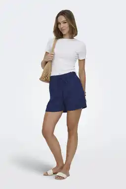Wehkamp ONLY highwaist casual short donkerblauw aanbieding